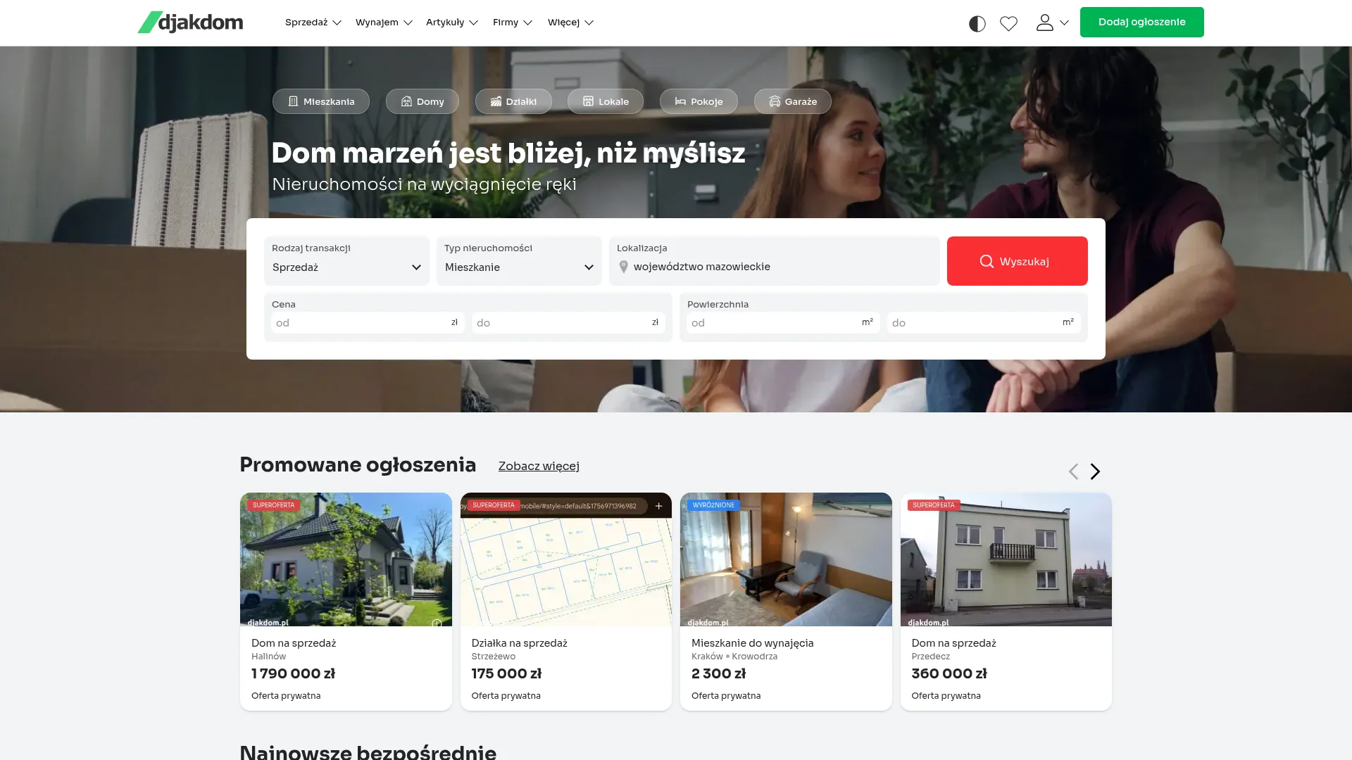 Zrzut ekranu strony